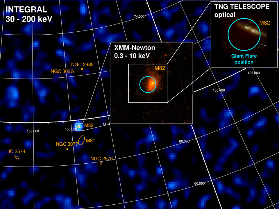 No afterglow in X-rays and visible light from a giant magnetar flare 